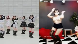 【おバカ動画】おっぱい丸出しでダンスのコピーをするおバカな韓国娘ｗ